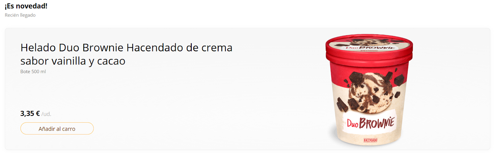 helado duo hacendado mercadona tienda online